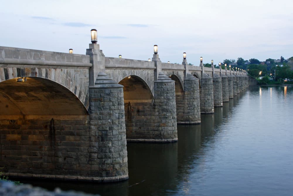 The Susquehanna River at the Market Street Bridge near Harrisburg